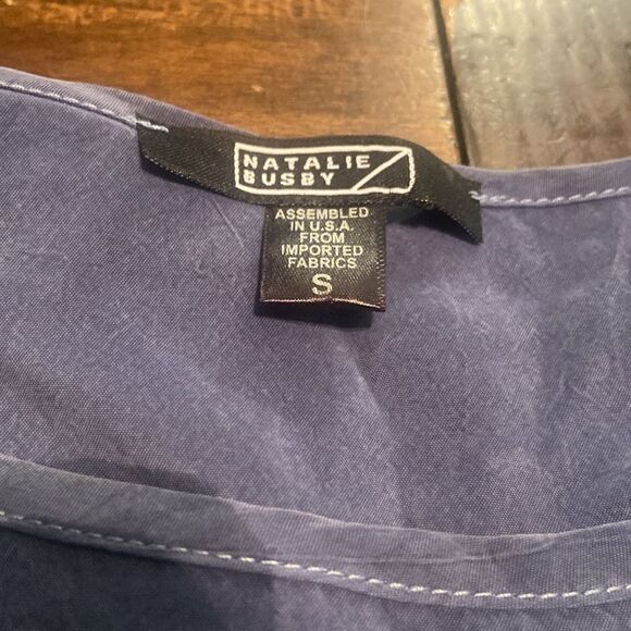 Natalie Busby Collection Cupro T- Dress Small Blue - Picture 2 of 7